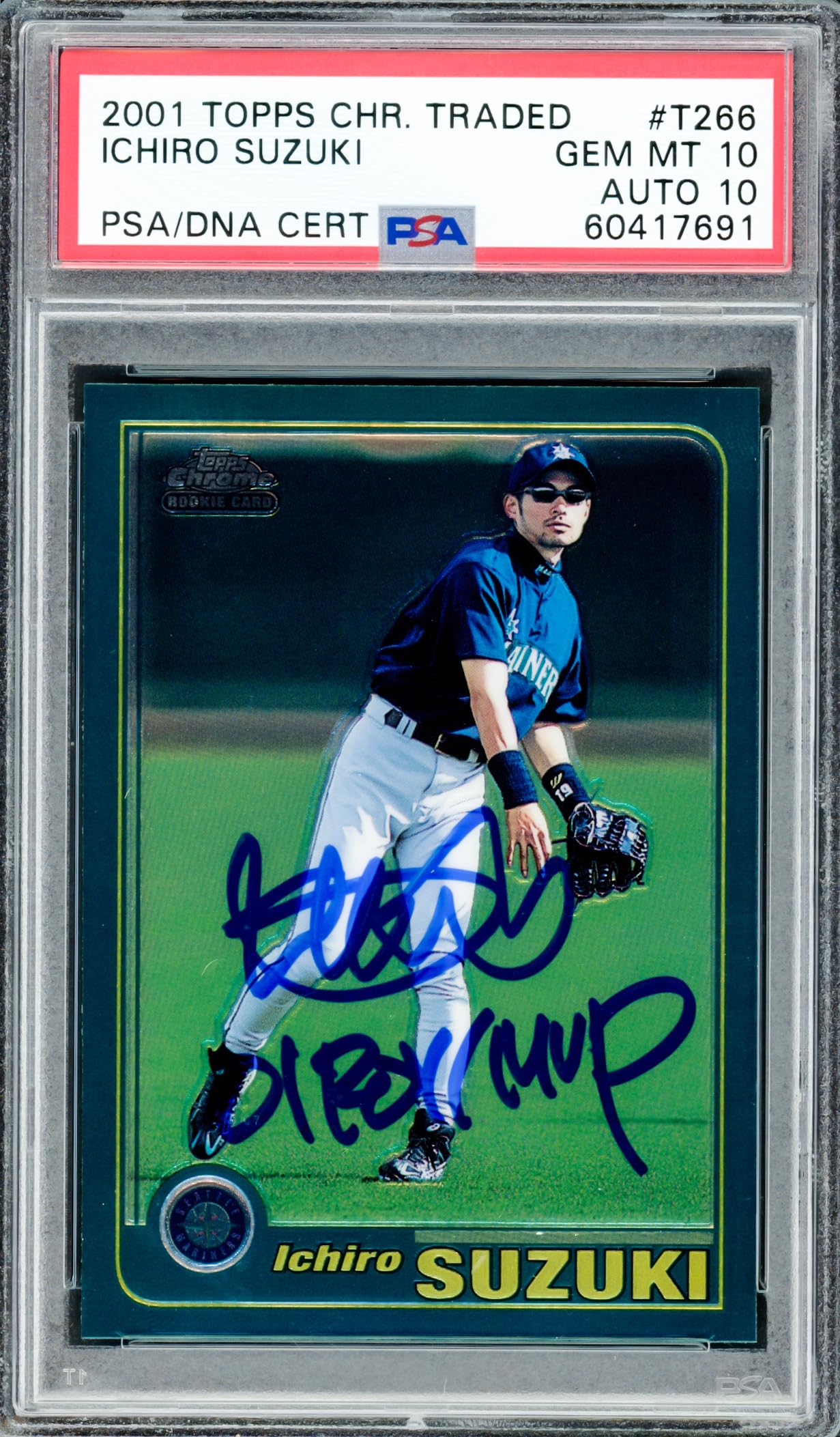 Amazon.com: Ichiro Suzuki Autographed 2001 Topps Chrome